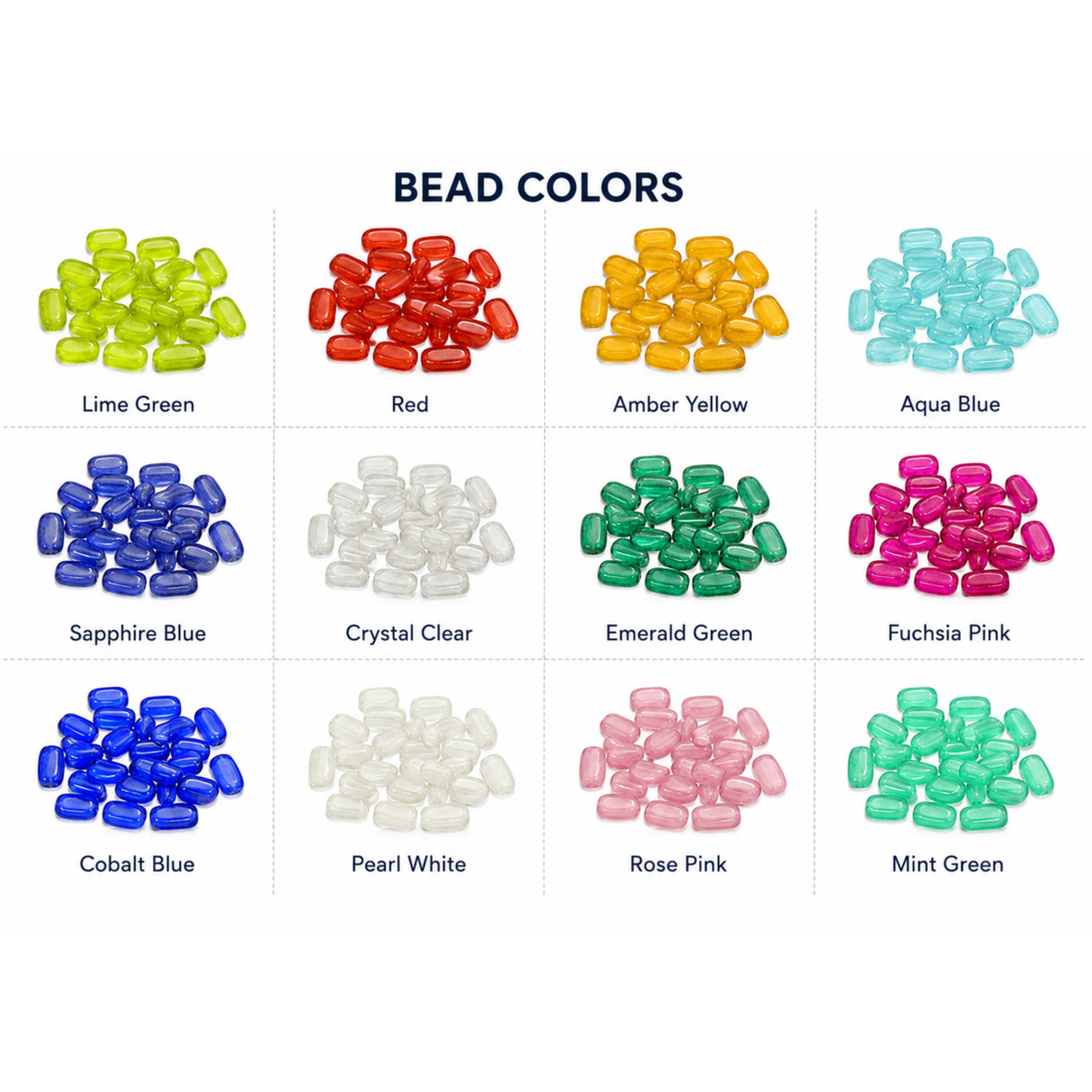 Colorful Real Stone Transparent Beads for Jewelry Making ( 10 )