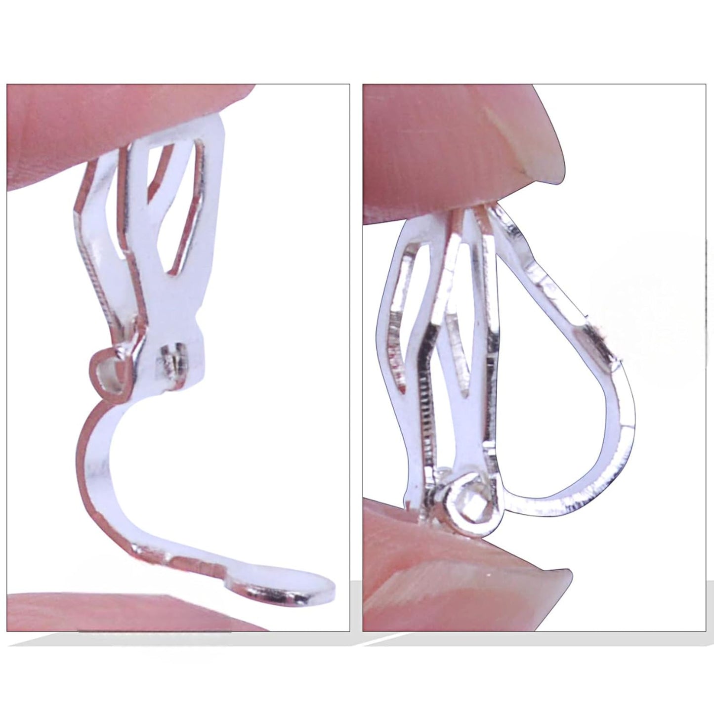 Earring Findings with Loop Earring Setting Components Non Pierced Earring