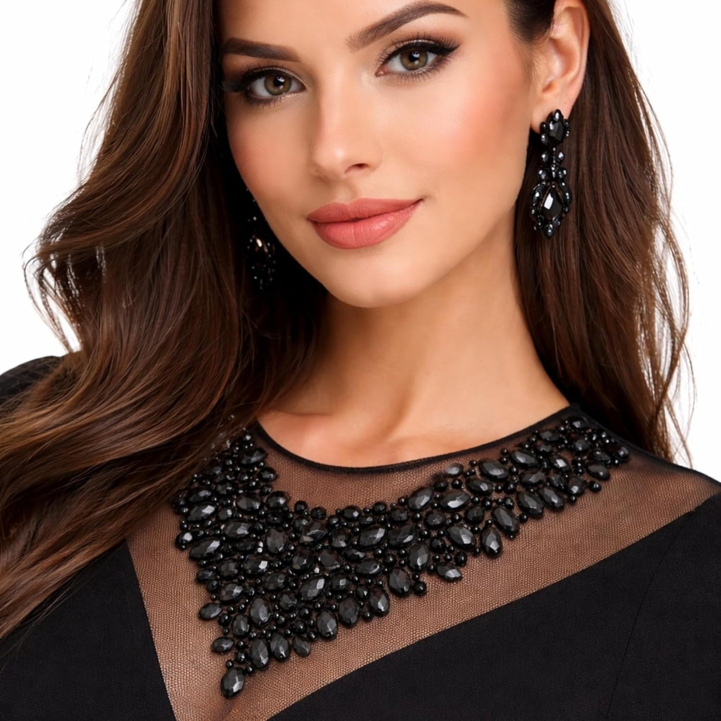 Black Teardrop Rhinestones for Embroidery Stones for Saree Blouse Dress Decoration Sewing & Glue Work DIY Craft & Jewelry Making Saree Embellishment