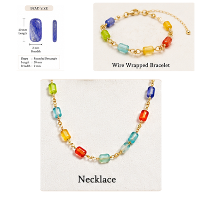 Colorful  Real Stone Transparent Beads for Jewelry Making ( 10 )