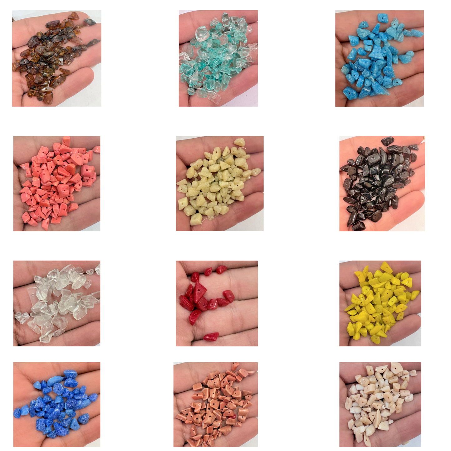 Natural Stone Chip Beads for Jewelry Making 50 Gram