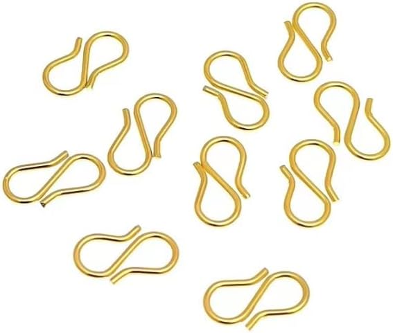 S-Hook Clasp S-Shaped Wire Hook Clasps Jewelry Connectors | 100 pcs