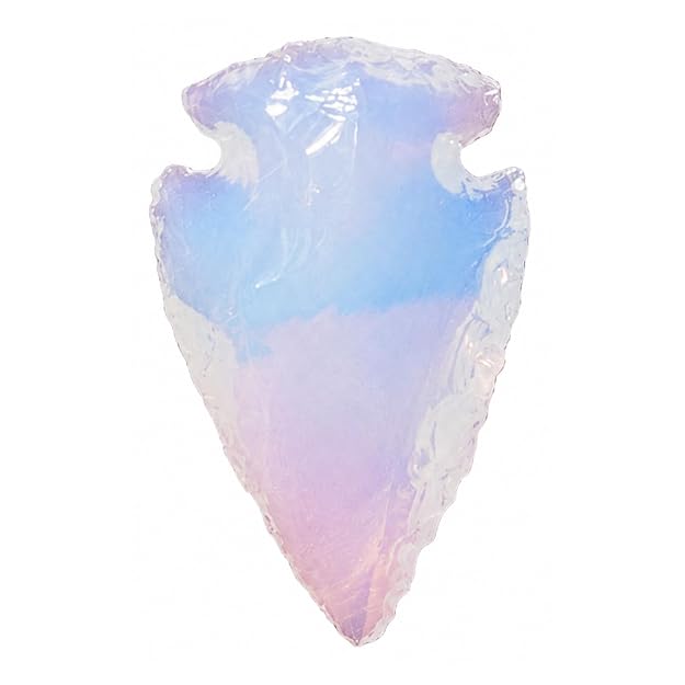 1 Pcs Natural Opalite Gemstone Crystal Arrowhead Pendant