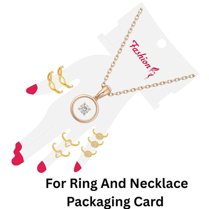 100 pcs Jewelry Ring & Necklace Bracelet  Packaging Display Cards Jewelry Organizer, Jewelry Packaging,