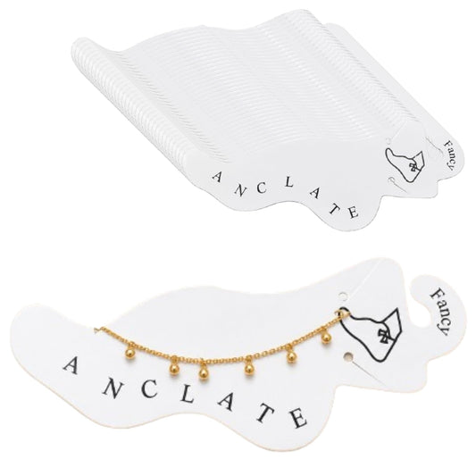Blank Anklet Jewelry Display Cards 100 Pcs
