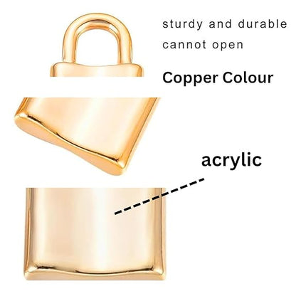 Copper Acrylic Padlock Charms