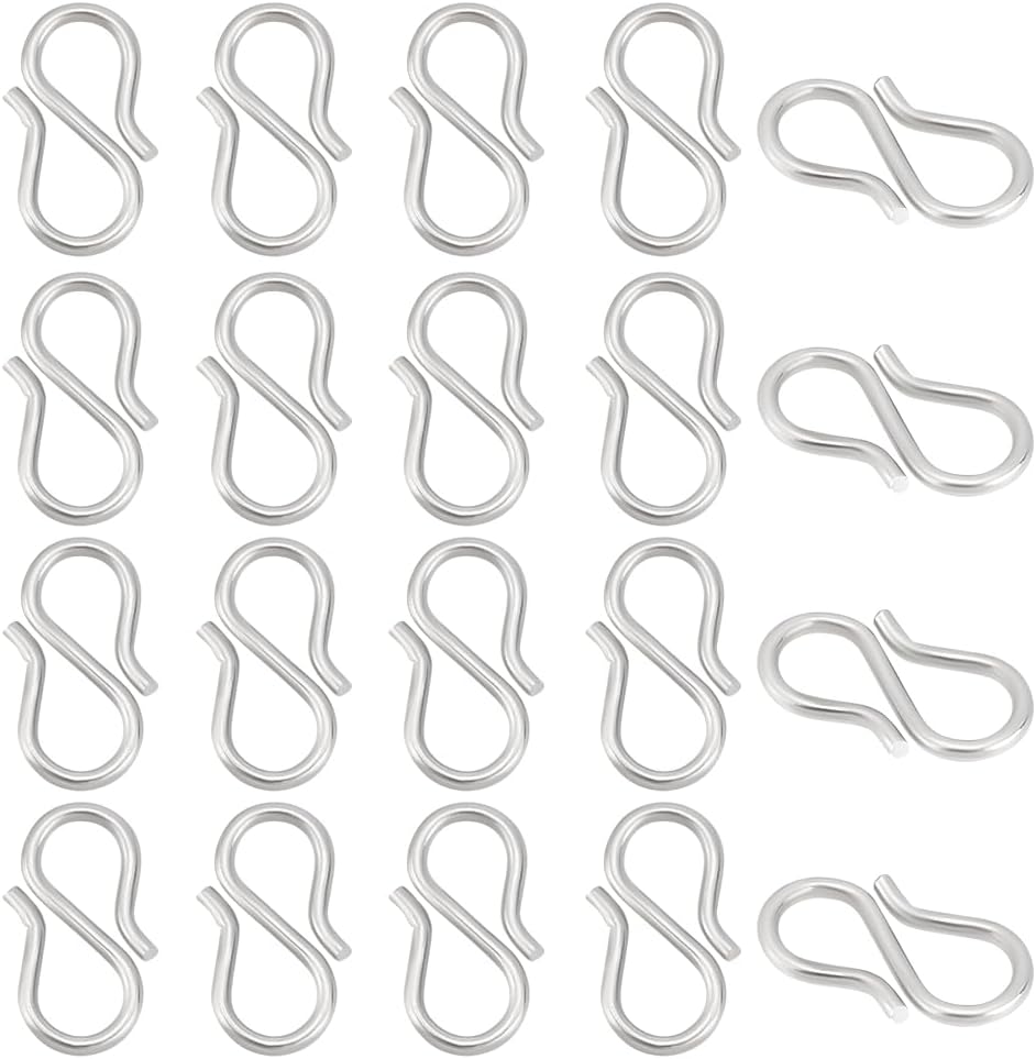 S-Hook Clasp S-Shaped Wire Hook Clasps Jewelry Connectors | 100 pcs