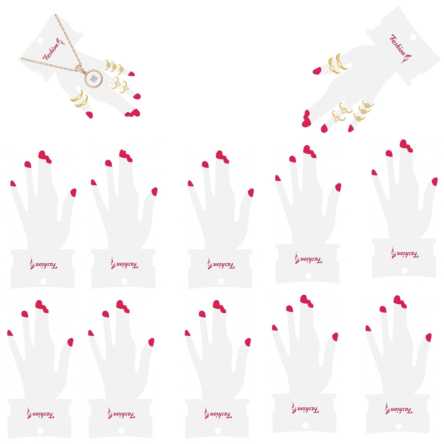 100 pcs Jewelry Ring & Necklace Bracelet  Packaging Display Cards Jewelry Organizer, Jewelry Packaging,