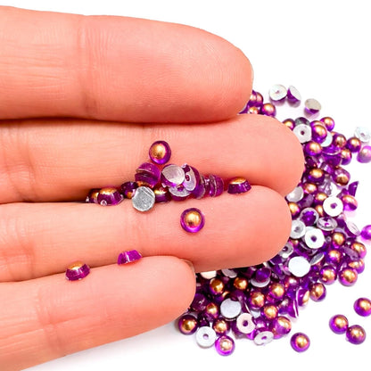 Pink Rhinestones Circular Stickable Plastic Kundan Beads for Saree Border Jewelry Making Nail Face Makeup Art Crafts Clothes Decoration DIY Art & Crafts 500 Gram