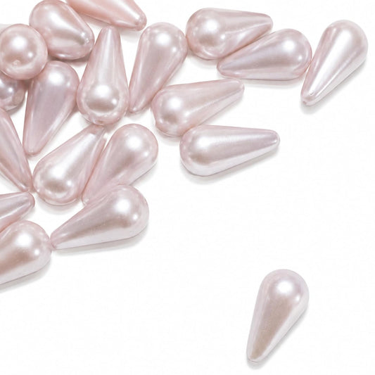 Drop Shaped Faux Pearl Beads for Jewelry Making Earring Making Teardrop Beads with Straight Hole for DIY Jewelry ( 100 Gram )