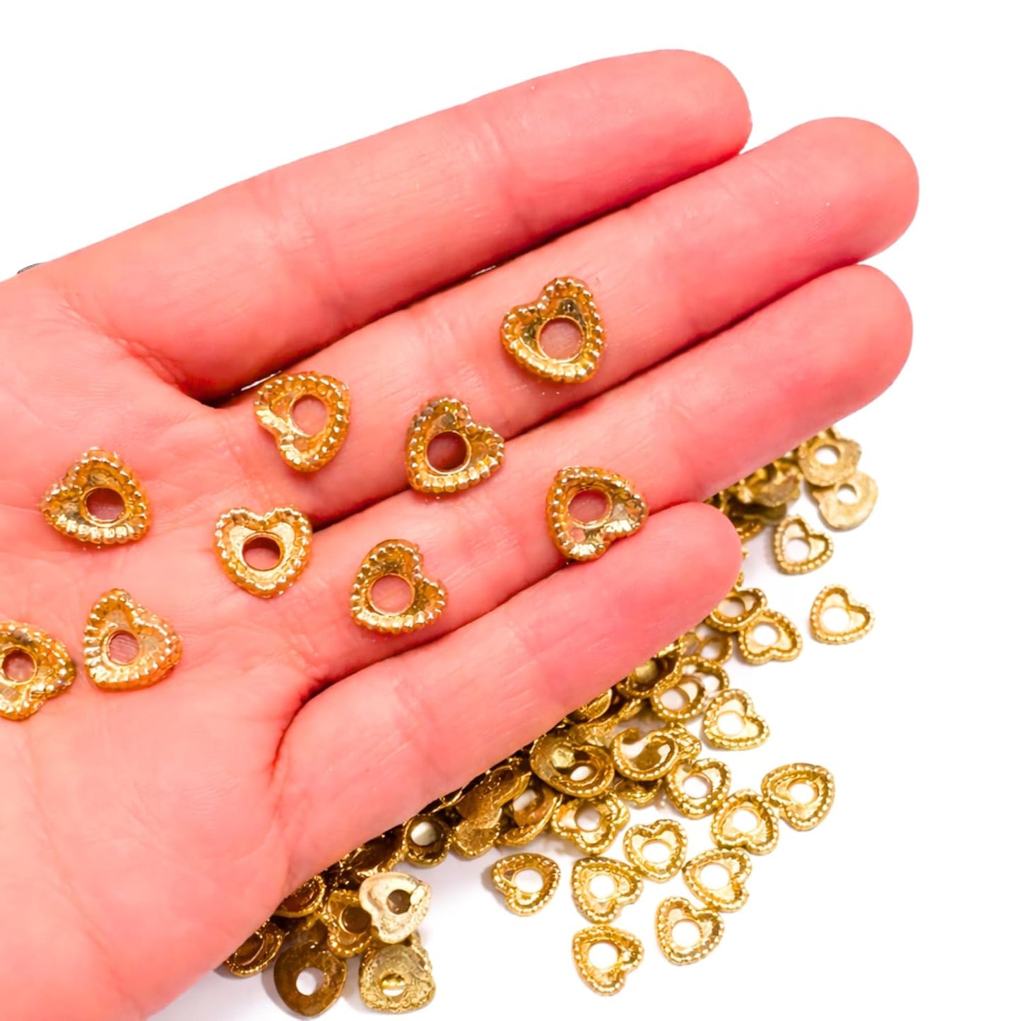 Golden Heart Shape Embroidery Accessories for Pasted  Craft
