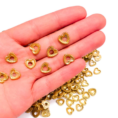 Golden Heart Shape Embroidery Accessories for Pasted  Craft