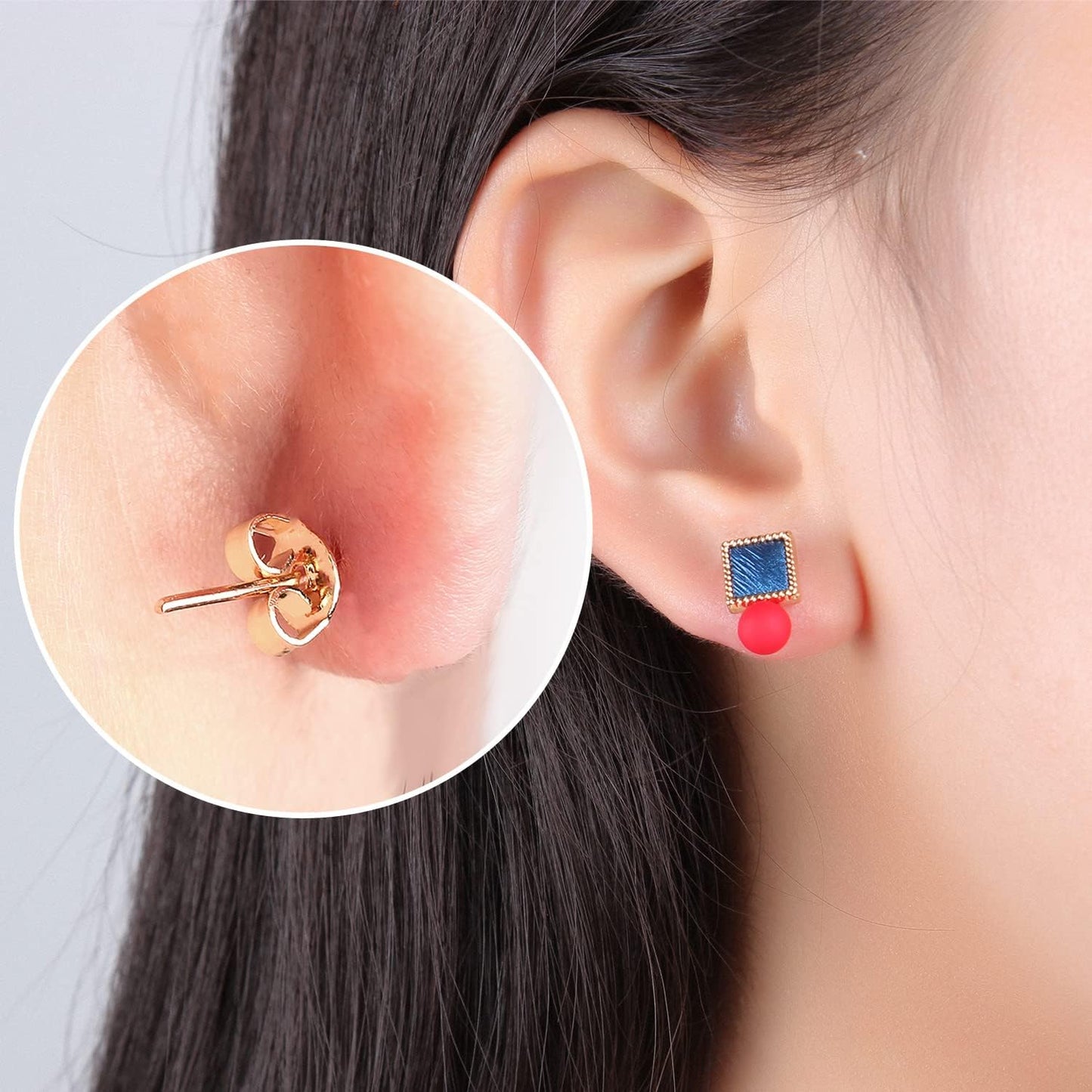 Earring Backs For Studs Screw on Ear Backings Replacement Butterfly Shape ( 6 mm )