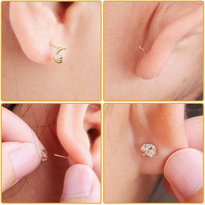 Earring Backs For Studs Screw on Ear Backings Replacement Butterfly Shape ( 6 mm )