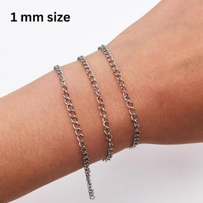 10 Meter Jewelry Making Chain for DIY Crafts, Necklace and Bracelet Chain Roll