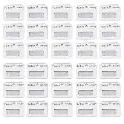 White Center Transparent Plastic Jewelry Earring Display Cards  ( 100 pcs )