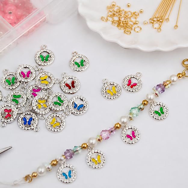 Assorted 4 cm charm with hanging loop, ideal for bracelets, necklaces, earring ( 100 Pcs )