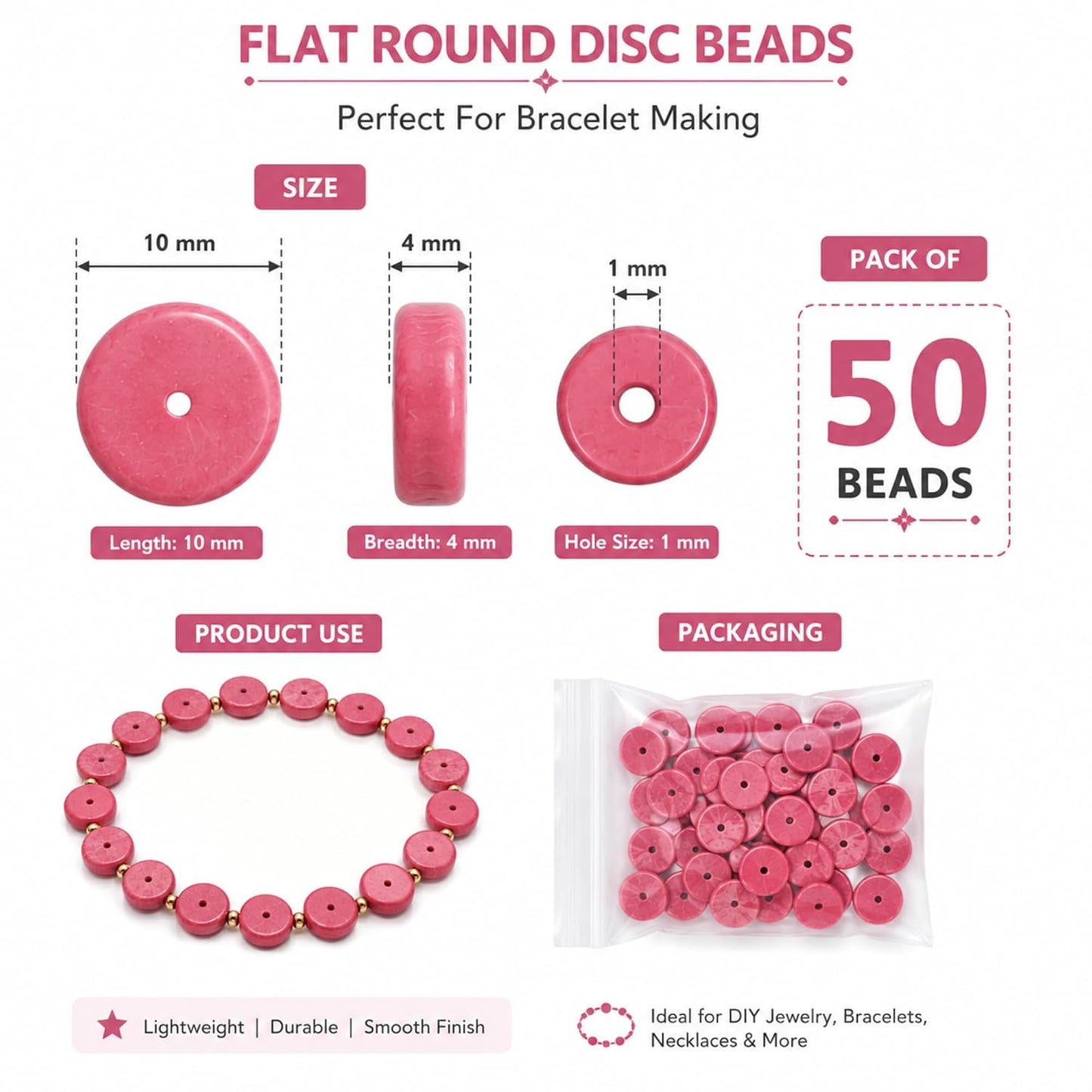 50 Pcs Natural Red Coin Disc Stone Beads Flat Round Disk Gemstone