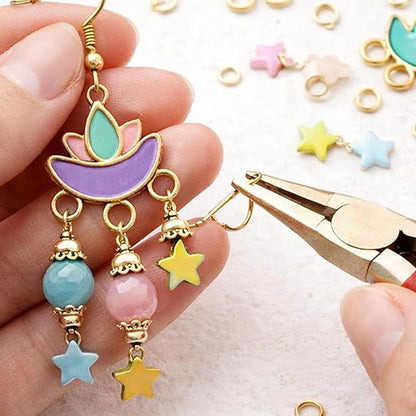 Earring Connector Charms Component Links Alloy Pendants Flat Round For Jewelry Making Earring Supplies (Silver 3 Cm X 2 CM)