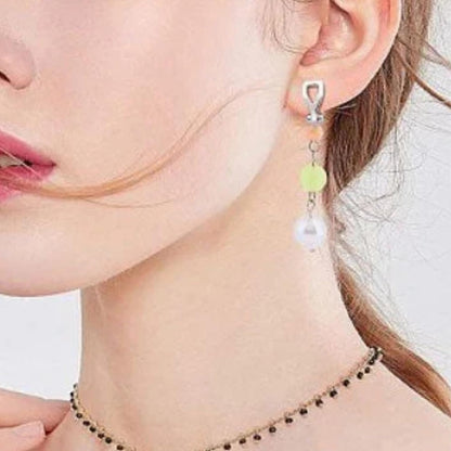 Earring Findings with Loop Earring Setting Components Non Pierced Earring