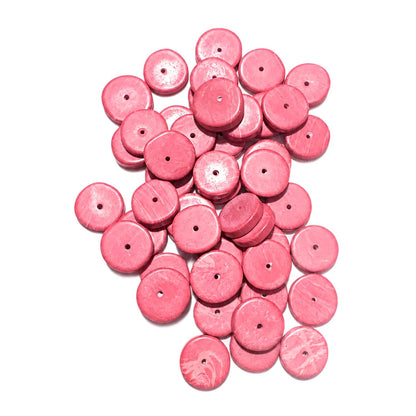 50 Pcs Natural Red Coin Disc Stone Beads Flat Round Disk Gemstone