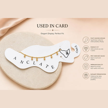 Blank Anklet Jewelry Display Cards 100 Pcs