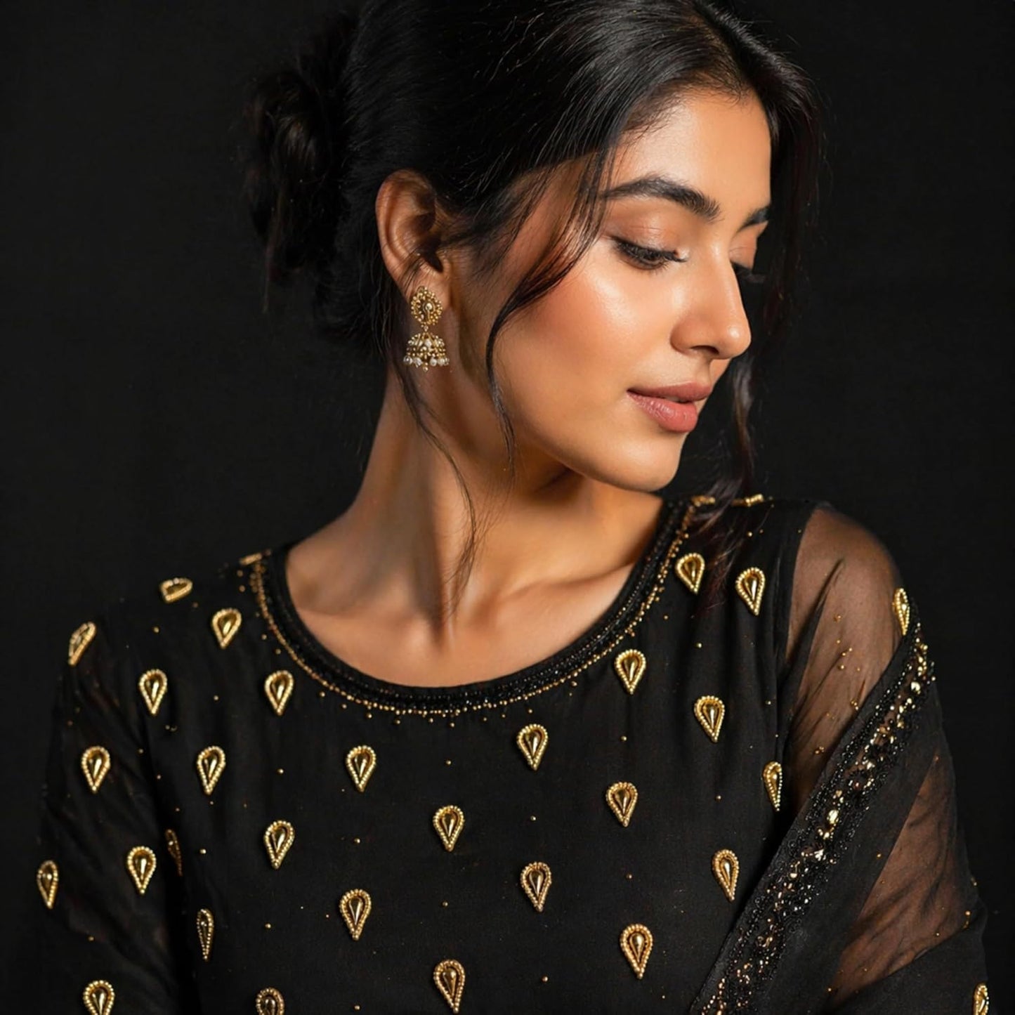 Kundan Teardrop Beads for Embroidery Sewing & Craft Flatback