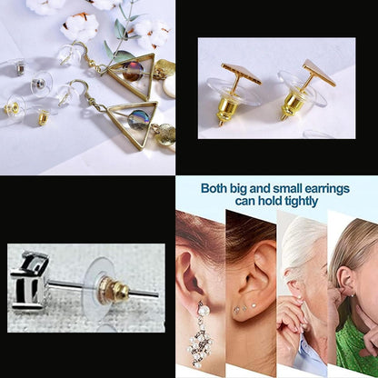 Earring Safety Back Pads Backstops Stopper 10 MM Ear Locking with Pad