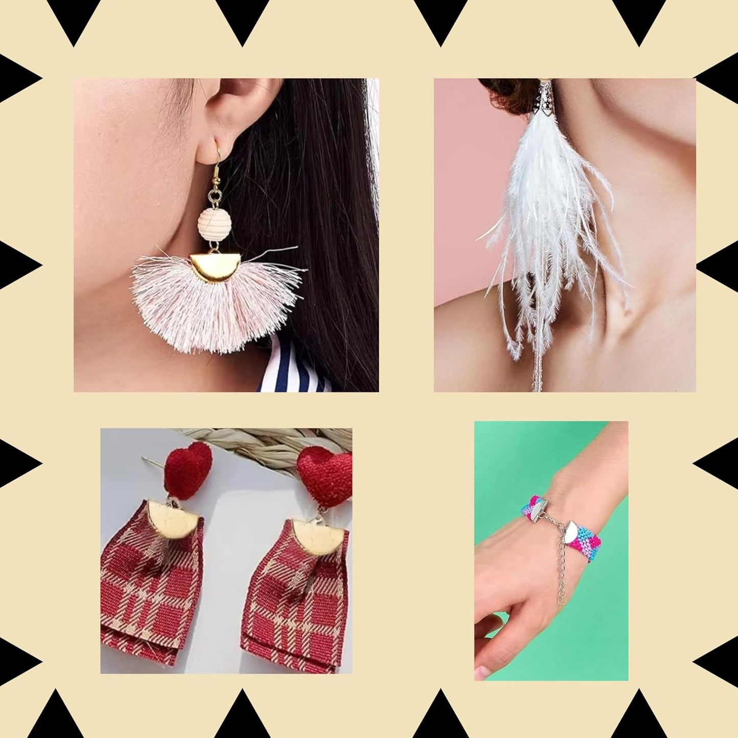 Ribbon Clip Necklace Bracelet Connector  Half Round