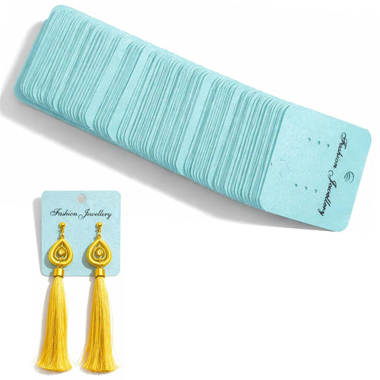 Blue Plastic Earring Display Cards Jewelry Packing Tags for Earring Studs ( 4 cm X 4 Cm )