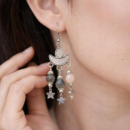 Earring Connector Charms Component Links Alloy Pendants Flat Round For Jewelry Making Earring Supplies (Silver 3 Cm X 2 CM)
