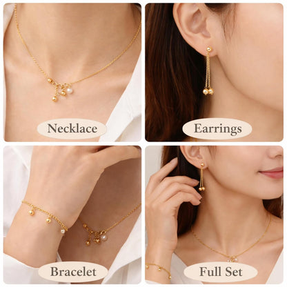 Gold Ball Charm Beads with Loop for Jewelry Making, Mini Round Dangle Charms for Necklace, Earrings & Bracelet DIY Craft Supplies