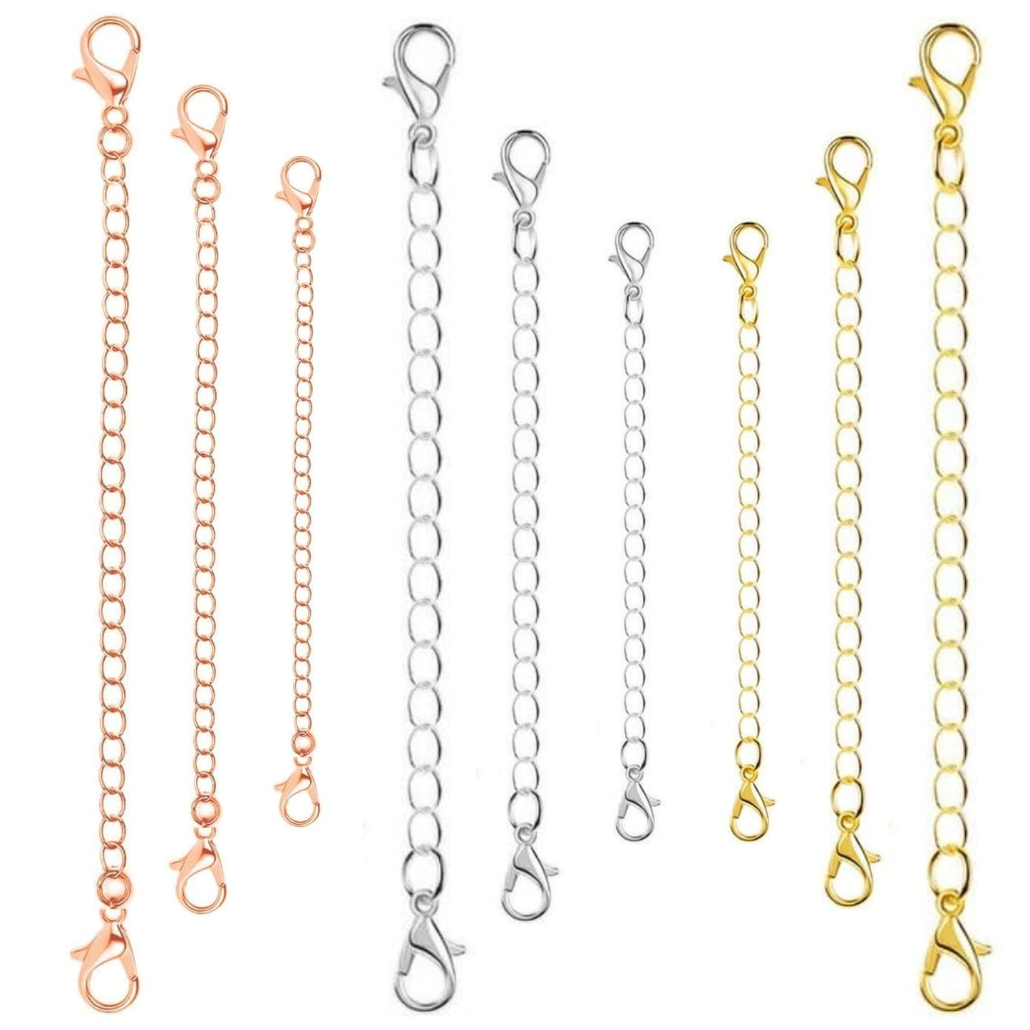 Necklace Extender Rose Gold Gold Silver ( 3 sizes )
