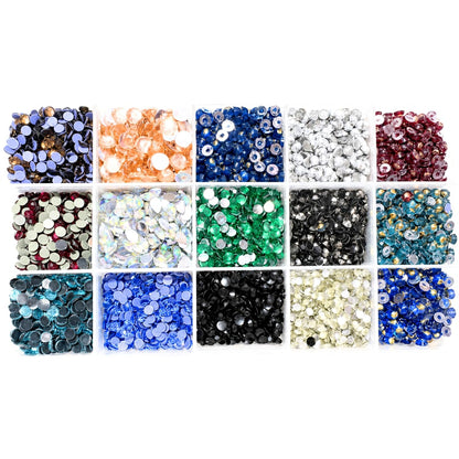 15 Color Rhinestone Kit Flat Back Acrylic Gems |  Clothing Embellishments