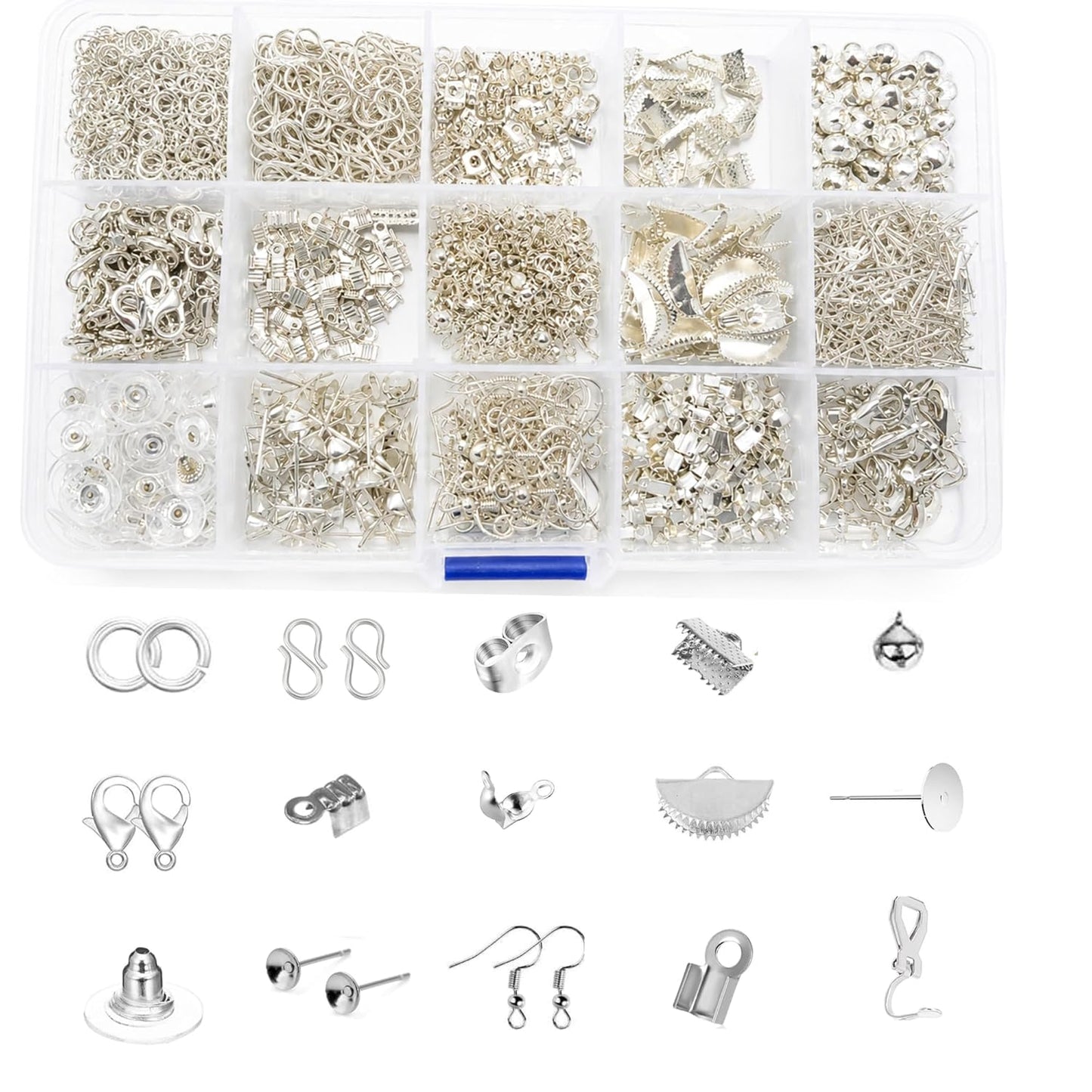 1330 pcs Silver Jewelry Making Kit