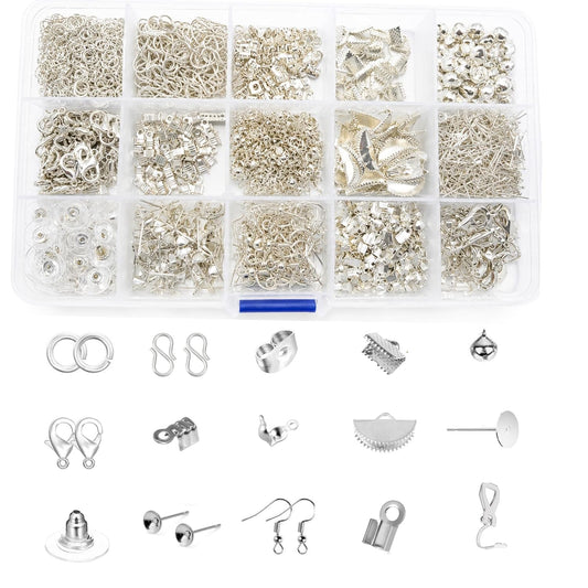 1330 pcs Silver Jewelry Making Kit