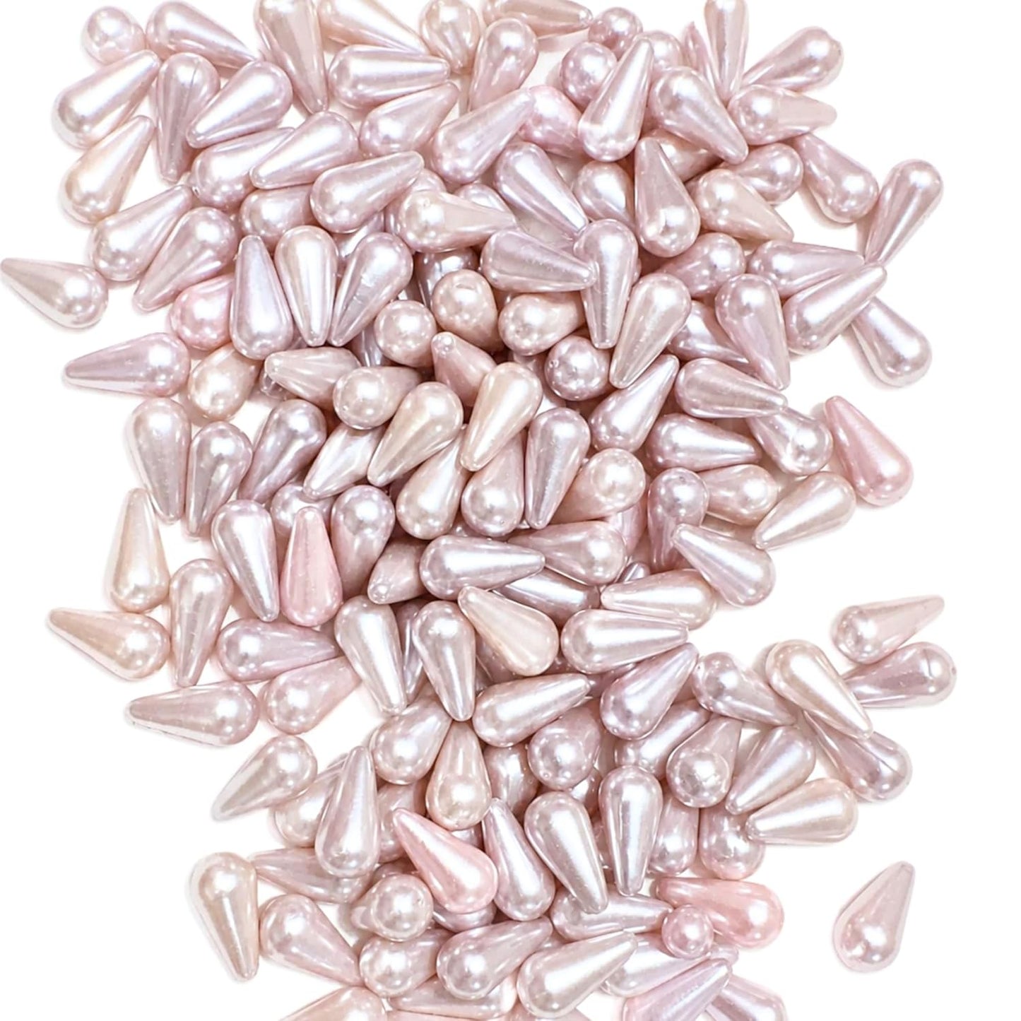 Drop Shaped Faux Pearl Beads for Jewelry Making Earring Making Teardrop Beads with Straight Hole for DIY Jewelry ( 100 Gram )