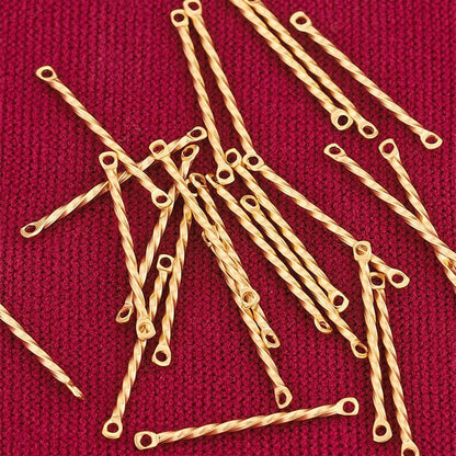 Double Hole Connector Bars for Jewelry Making Plated Link Connectors DIY Earrings Necklace Bracelet Findings Craft Supplies 50 Pcs