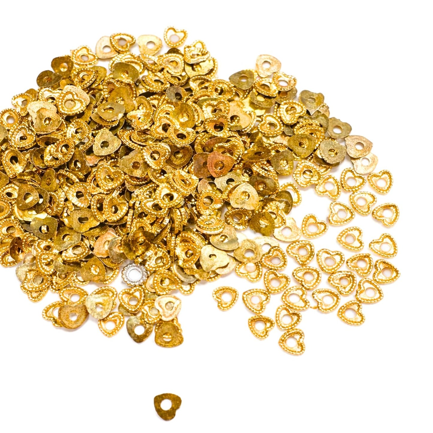 Golden Heart Shape Embroidery Accessories for Pasted  Craft