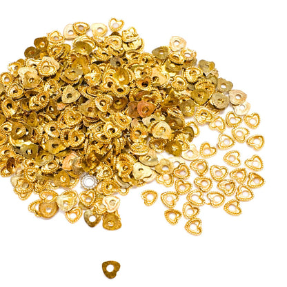 Golden Heart Shape Embroidery Accessories for Pasted  Craft