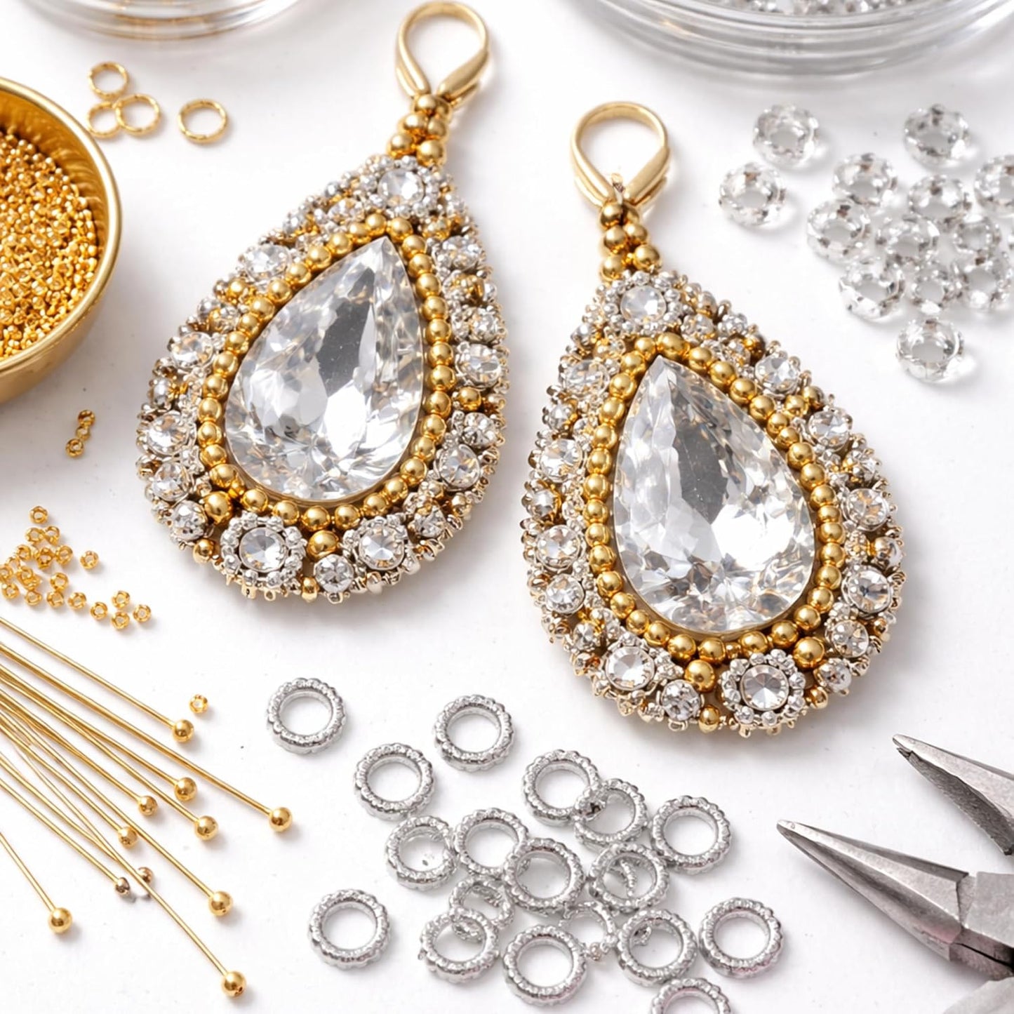Silver Ring Embellishments for Clothing Sewing Decorative Rings