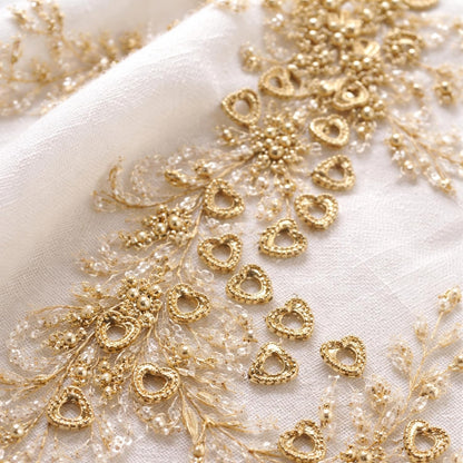 Golden Heart Shape Embroidery Accessories for Pasted  Craft