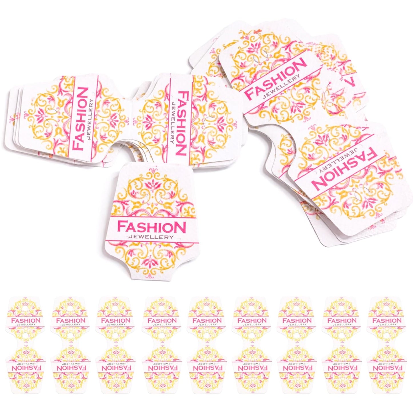 100 Pcs Jewelry Display Card Packing Jeweler Making Display Jewelry Packaging Keychain Earring Hair Band and Scrunchies Hanging