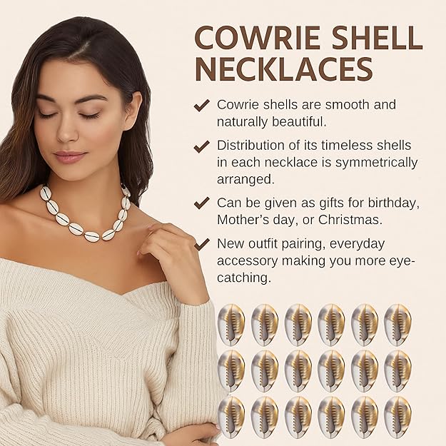 Cowrie Shell Charms Beads Hand Sew Pendants Shell Charm ( 19 mm )