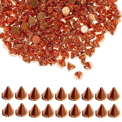 Acrylic Punk Bullet Rivets | Cone Spike Studs Beads| 5.6 mm Cone Studs Flat Back ( 100 Gram )