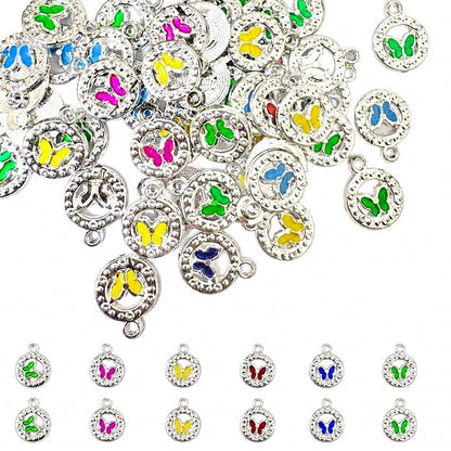 Assorted 4 cm charm with hanging loop, ideal for bracelets, necklaces, earring ( 100 Pcs )