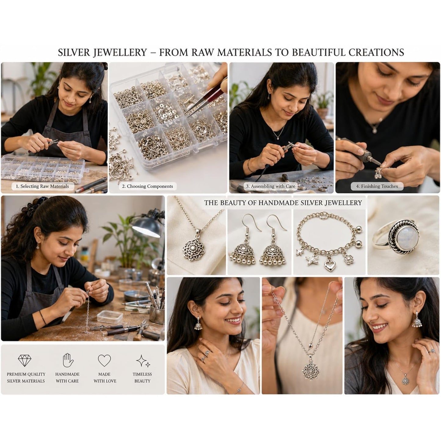 1330 pcs Silver Jewelry Making Kit