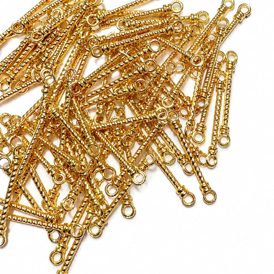 Double Hole Connector Bars for Jewelry Making Plated Link Connectors DIY Earrings Necklace Bracelet Findings Craft Supplies 50 Pcs