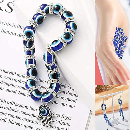 Round Evil Eye Dark Beads | 5mm | 50 Pcs