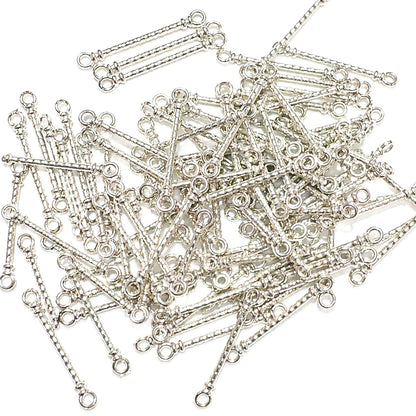 Double Hole Connector Bars for Jewelry Making Plated Link Connectors DIY Earrings Necklace Bracelet Findings Craft Supplies 50 Pcs